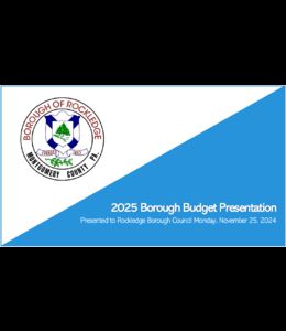 2025 Proposed Budgets are available for review